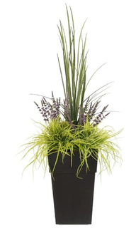 Artificial Lavendar and Grass Outdoor Flower Arrangement Product Image